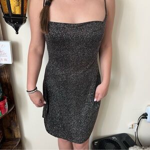 Urban Outfitters Black Sparkle Mini Dress
